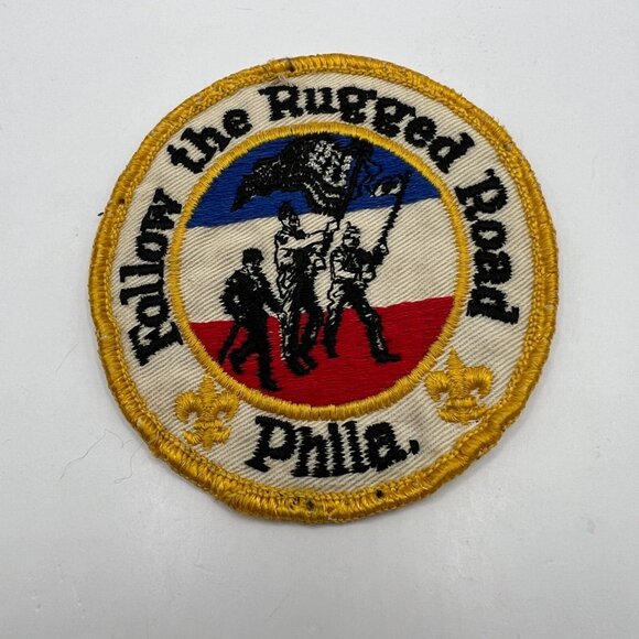 Boy Scouts Patch BSA Follow the Rugged Road Philadelphia PA Embroidered - Picture 1 of 7